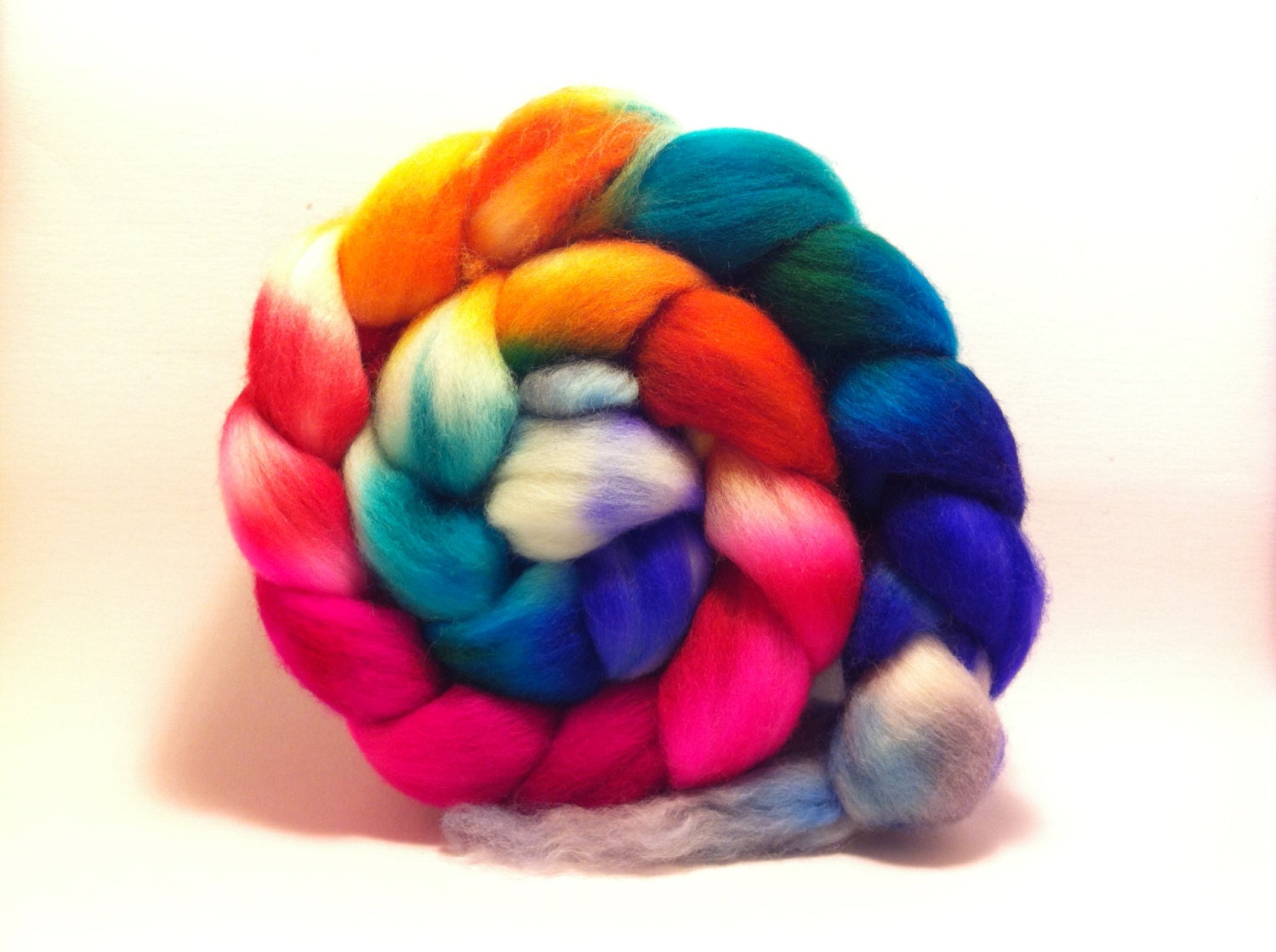 Kaleidoscope - Superwash Merino top roving fiber for spinning