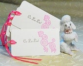 Pink Poodle Letterpress Tags