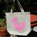 Cotton Canvas Bird Tote