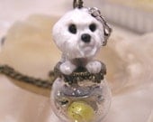 Bichon Frise Never Can Say Goodbye Rememberance Glass Ball