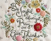 Be Joyful embroidery pattern PDF
