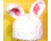 newborn hat photography prop fluffy white bunny