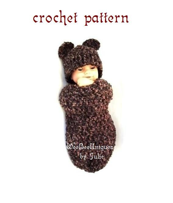 crochet pattern digital download teddy bear cocoon