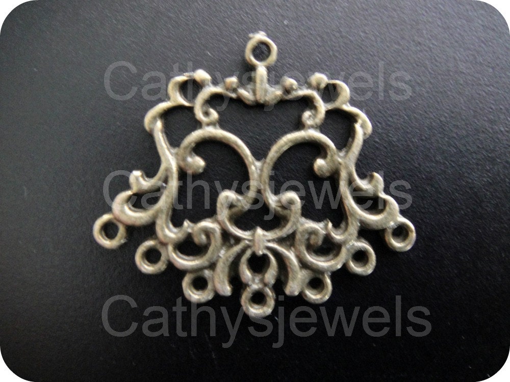 Antique Gold Chandelier Connectors Six Pieces