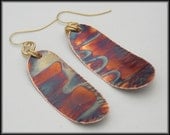DREAMWEAVER - Handforged Patinated Copper and 14KT GF Statement Earrings