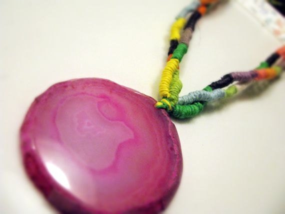 Away Colorful Wrapped Up Zulu Hemp Necklace