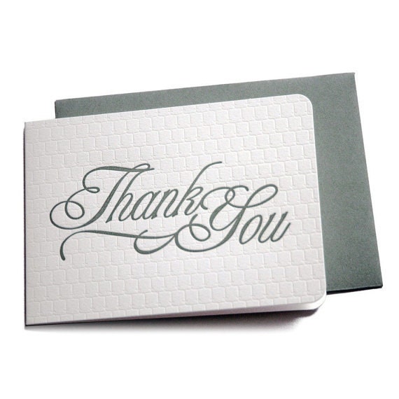 THANK YOU - Type Line Letterpress Notecards 6pk