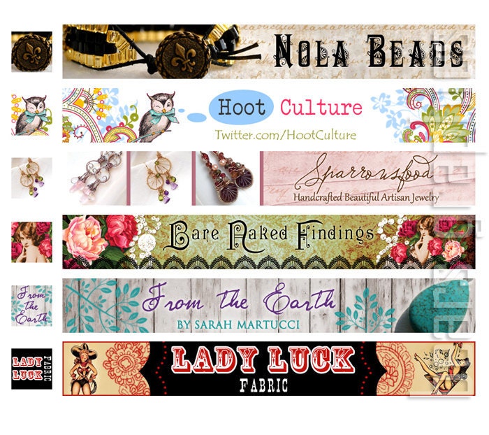 Custom Banner with Avatar Etsy Graphic Design