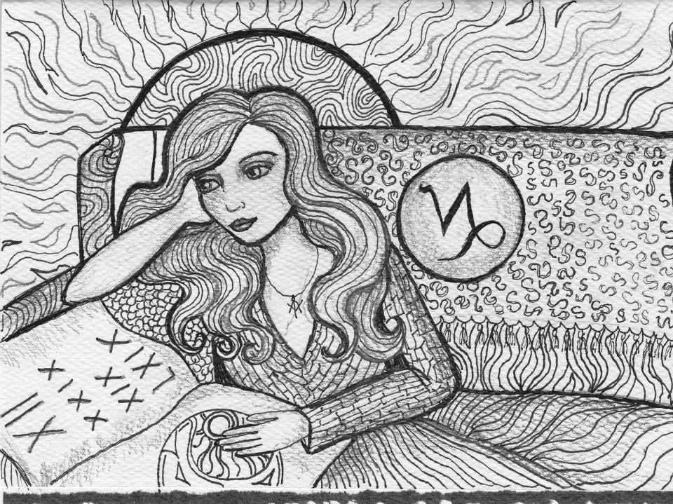 Custom Zodiac Birthday Illustration