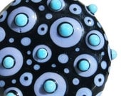Turple Lots-a-Dots Focal--Handmade Lampwork Glass Bead