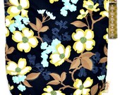 Large 14 x 16 x 4 Wet Bag  / Joel Dewberry Dogwood Blooms /  Diapers / Gym / Swim / SEALED SEAMS and Snap Strap