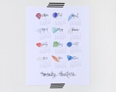 8x10 / 2013 birthstone calendar