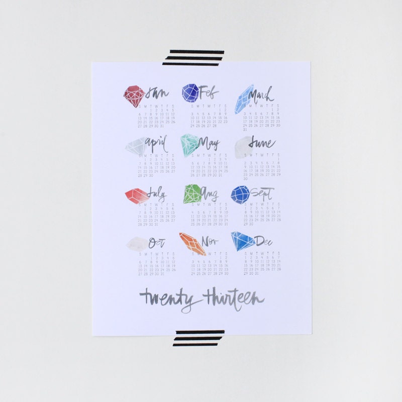 8x10 / 2013 birthstone calendar