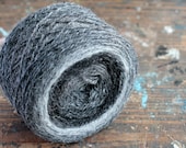Pure wool knitting yarn - 100 g -- black, grey