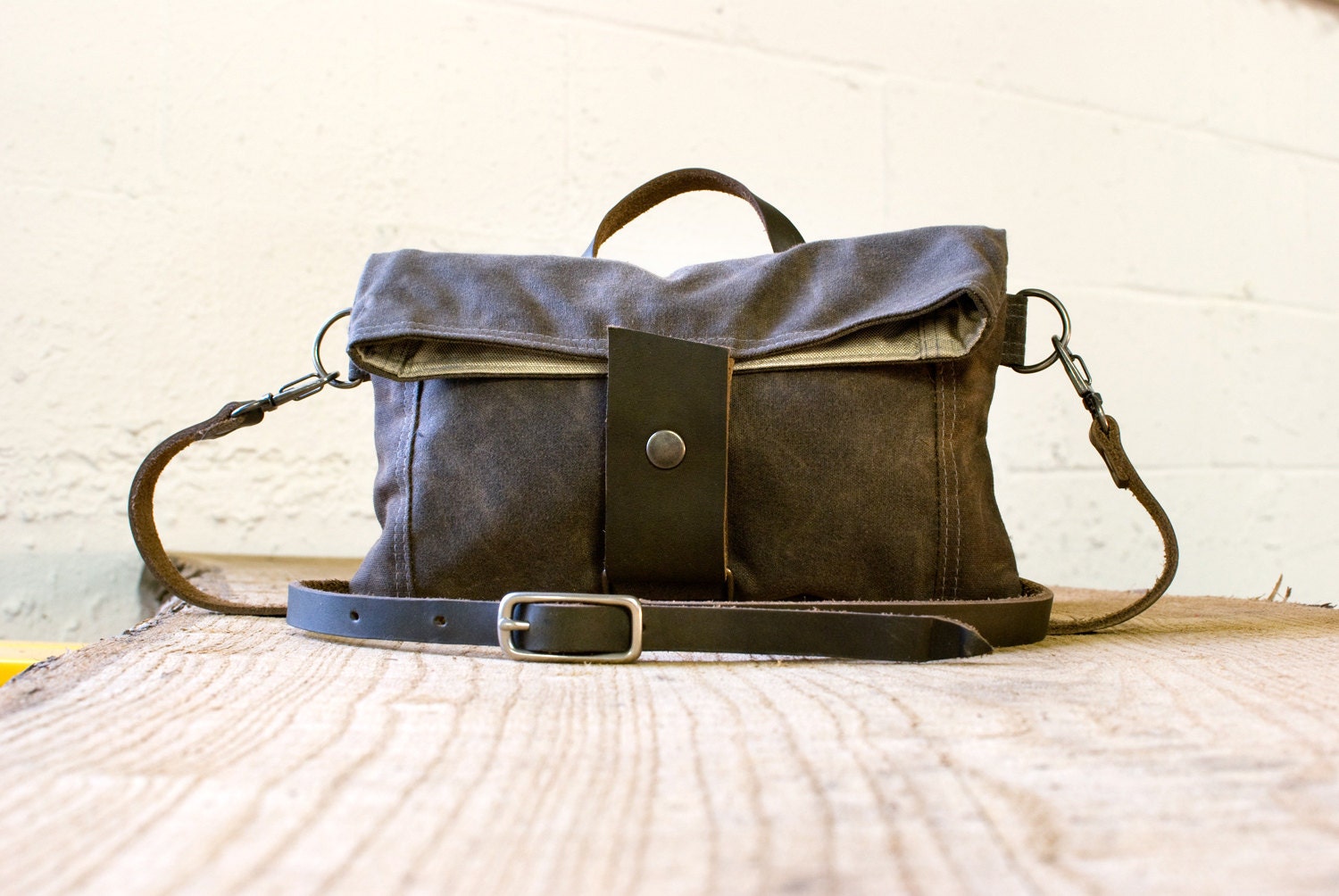 The Paperback - Mini - in brown waxed canvas