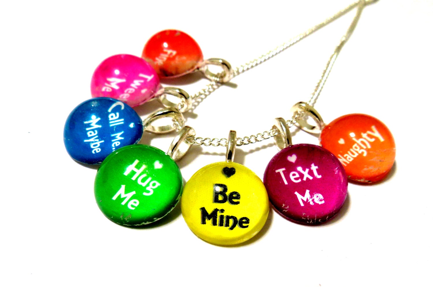 Personalized Valentine's Day Custom Sweetheart Pendants. Art Pendant Charm for Necklace.