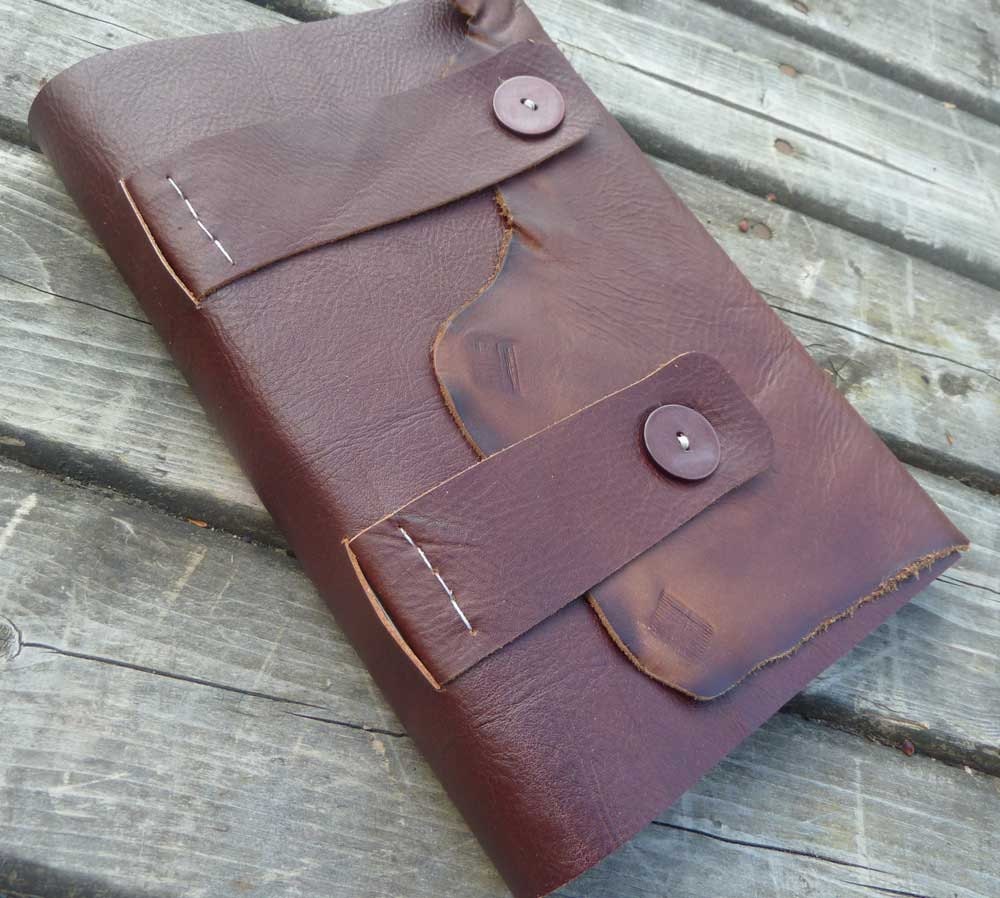 Large Leather Journal or Sketchbook - Cordovan Brown