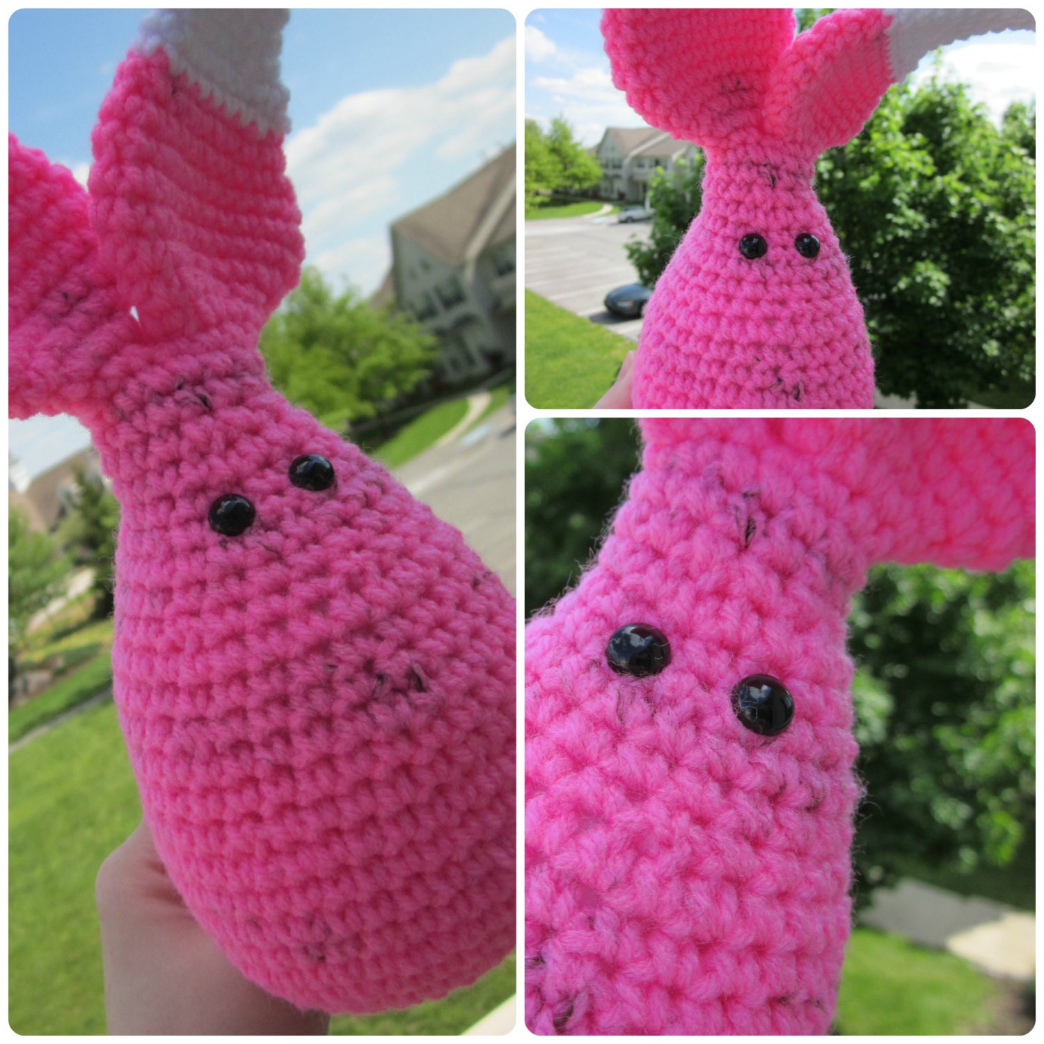 Bright Pink Bunny Critter Plush
