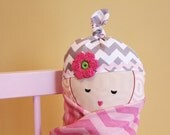 Baby Doll gift set diaper bag blanket bottle soft cloth toy fabric soft cute sweet stuffed modern ready to ship
