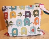 Wet Bag wetbag Diaper Bag - elephant ICKY Bag by PETUNIAS - swim cloth diaper accessories zipper shower gift newborn baby child kids summer