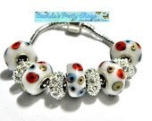 european bead Bracelet Blue charms multicolor  PB821  Grad Graduation class of 2013