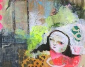 mixed media - HOWL - original by timssally