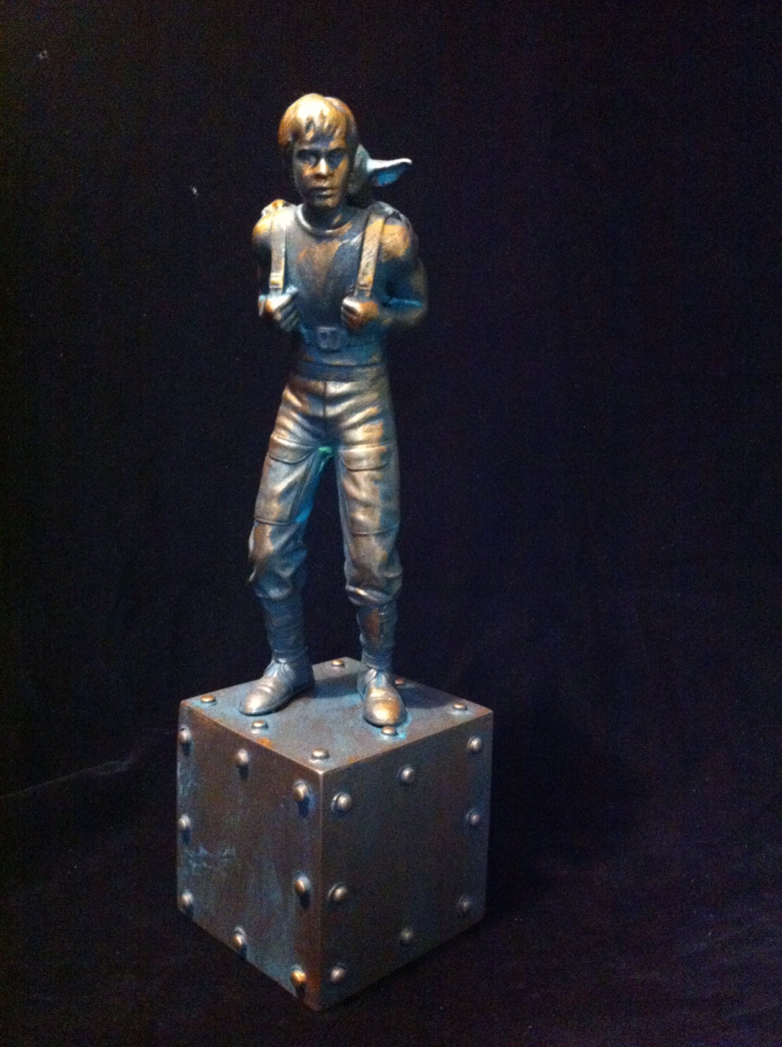 Star Wars Bronze Luke Skywalker and Yoda  Statue Ornament Decoration