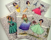 Paris Vintage Flower Ladies Postcards - Set of 12