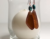 IMJ Flight Turquoise and Copper Textured Earrings