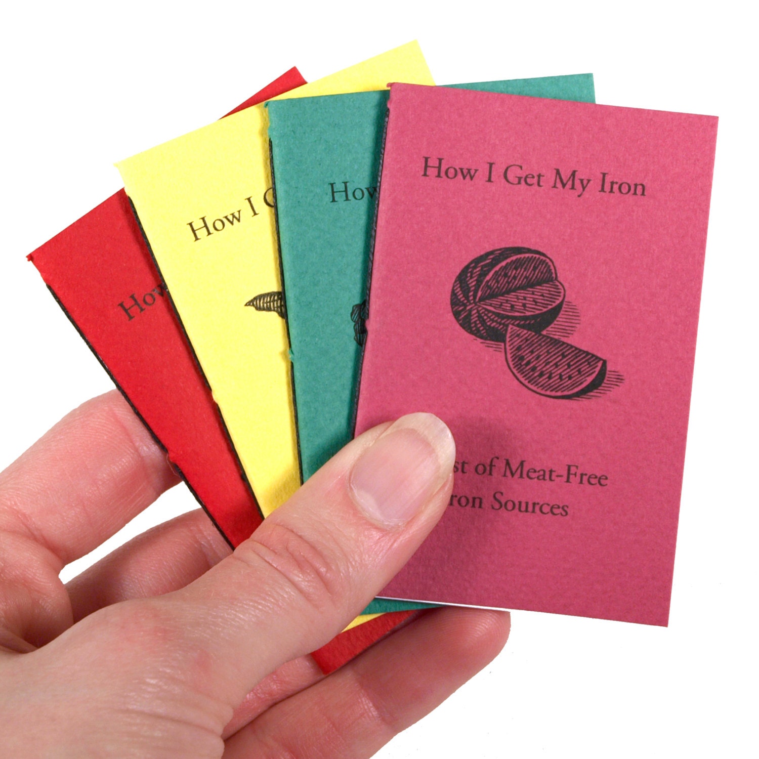 How I Get My IRON  Mini book for Vegans / Vegetarians (Pink, Watermelon)