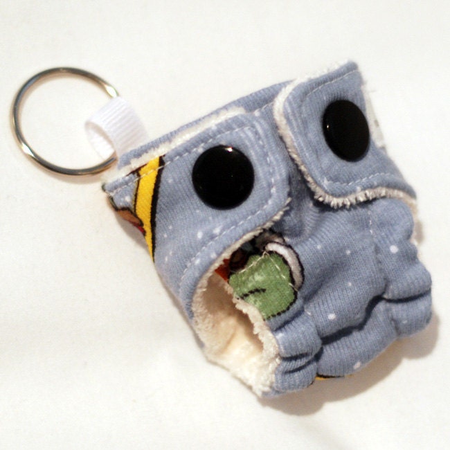 Big Air (OBV lining) - Mini Fitted Cloth Diaper Keychain