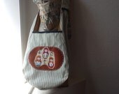 Hand embroidered Hobo messenger bag