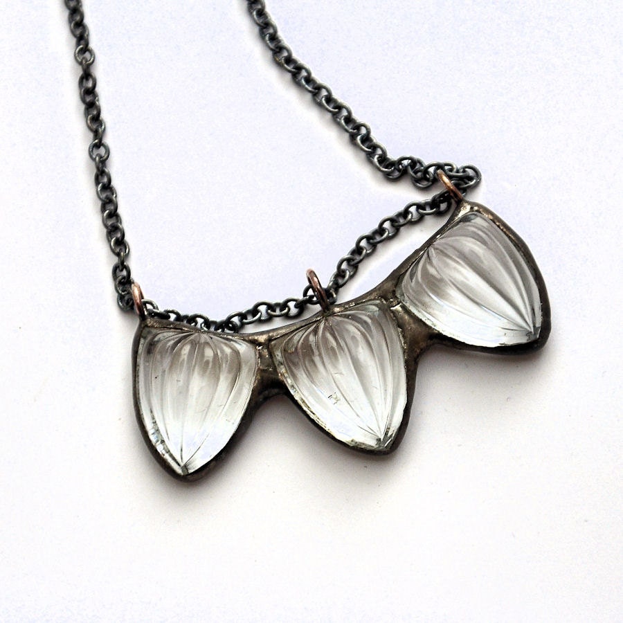 Clear Bunting Soldered Necklace