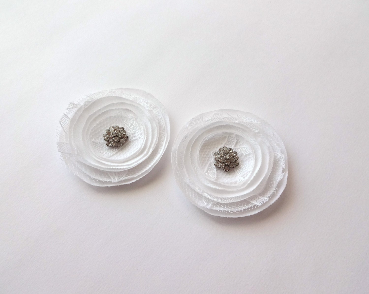 Bridal Snow White Shoe Clips