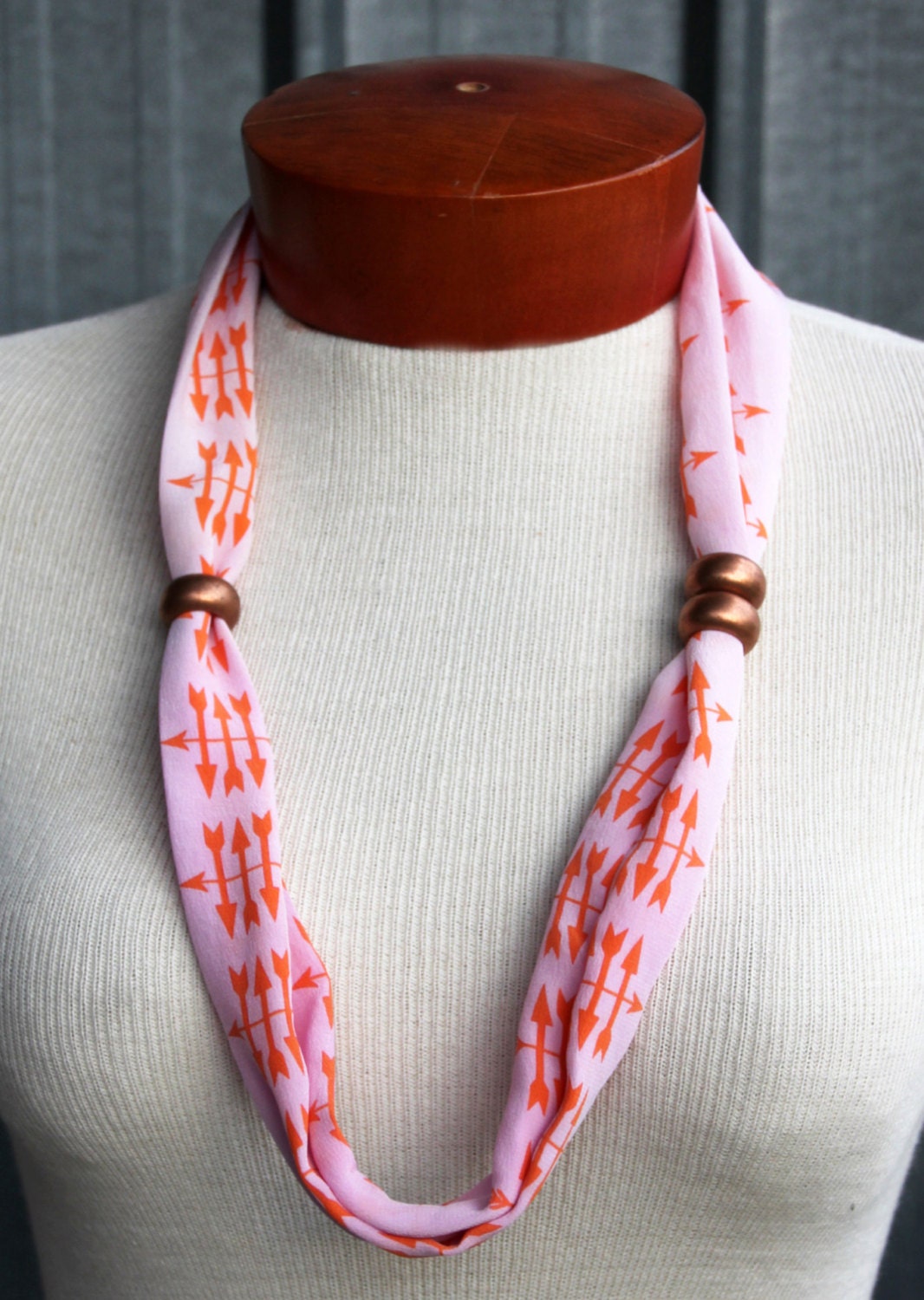 Dawn Arrow with Copper Beads / Silk Circle Scarf
