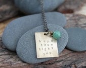 hope love light yes . a hand stamped soul mantra necklace