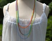 three layers . soul mantra seed bead necklaces