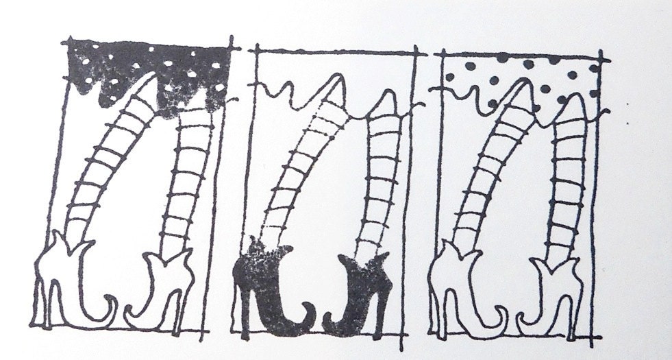 UM 3 Witch Shoes Rubber Stamp