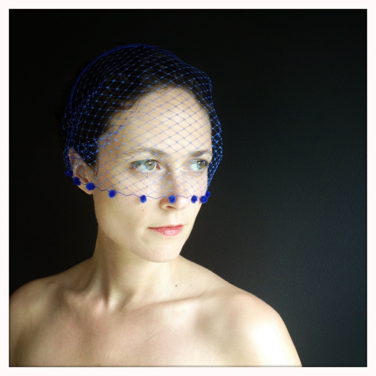 Nicolette Polka Dot Birdcage Veil