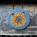 Amber Orange Sunflower Mandala Mosaic