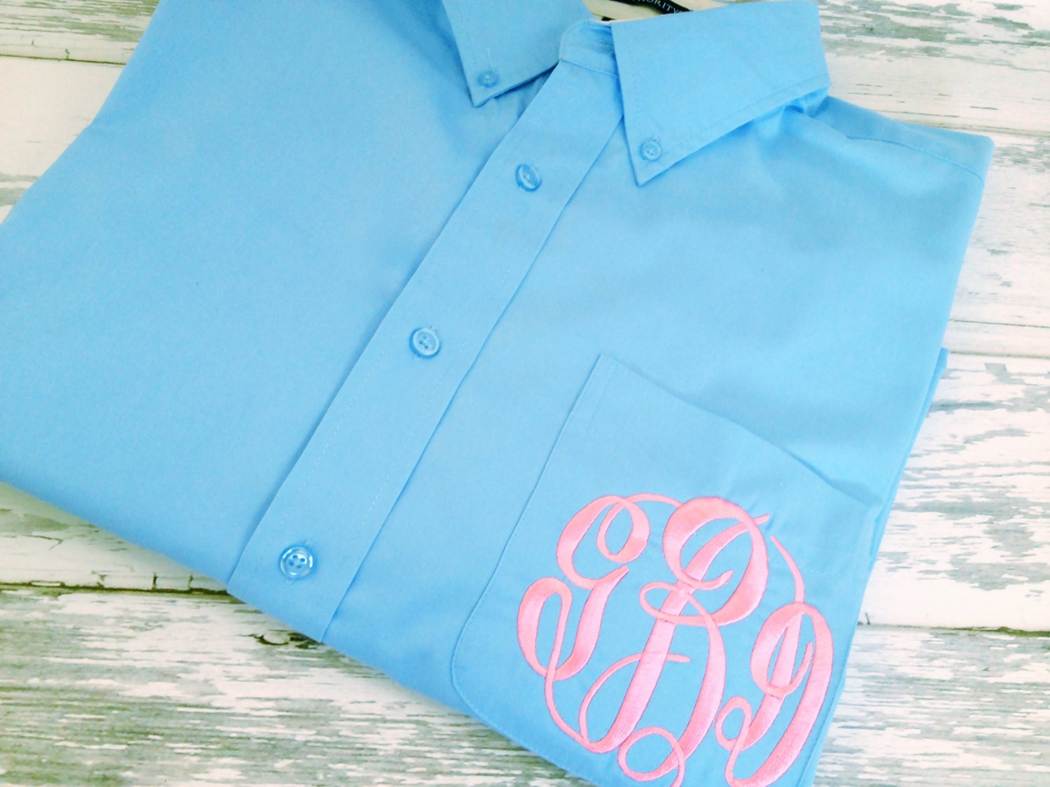 Monogrammed Oversized Men's Shirts for Bridal Parties and College Co-ed's