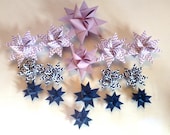 Baby Crib Mobile Hanging Origami Stars -'Milky Way' Chevron