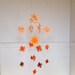 RESERVED Baby Crib Mobile Hanging Origami Stars -'Milky Way' Ombre Orange