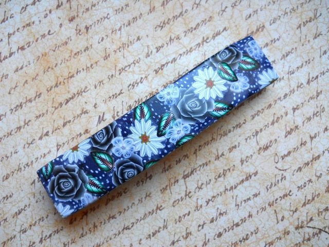 Polymer Clay Extra Large Barrette, Four Inches