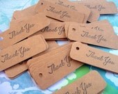 50 chipboard thank you tags 1x3 inch