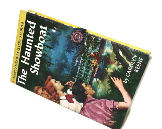 Book Purse Nancy Drew Haunted Showboat Book Clutch - Vintage Handmade Bookpurse
