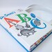 Book Purse Dr. Seuss ABC Book Handbag Upcycled Book,  Kindle Case White Blue
