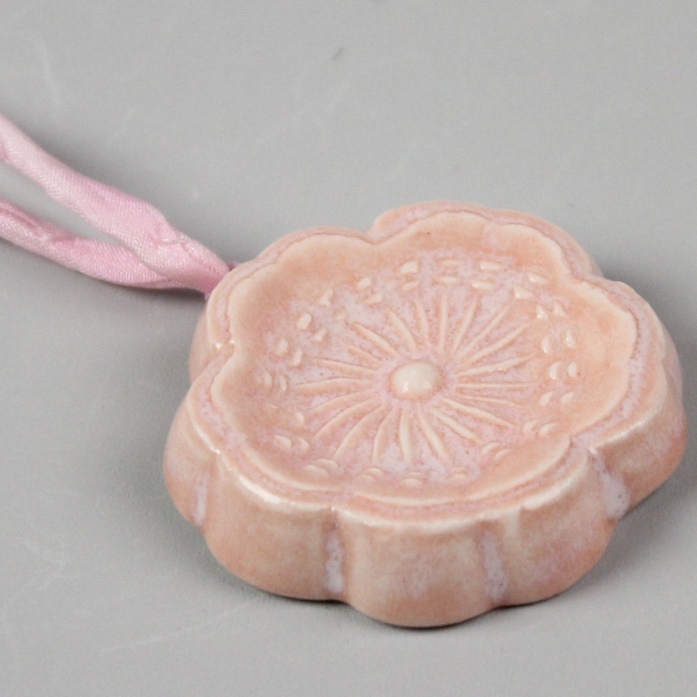 Hanami Cherry Blossom Ceramic Porcelain Necklace