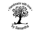 handmade with love whimsical tree Custom Rubber Stamp