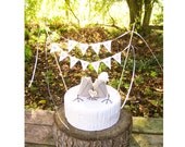 Cake Banner Wedding Garland Decor  Bunting Decoration Wedding Cake Topper Just Married